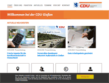 Tablet Screenshot of cdu-giessen.de